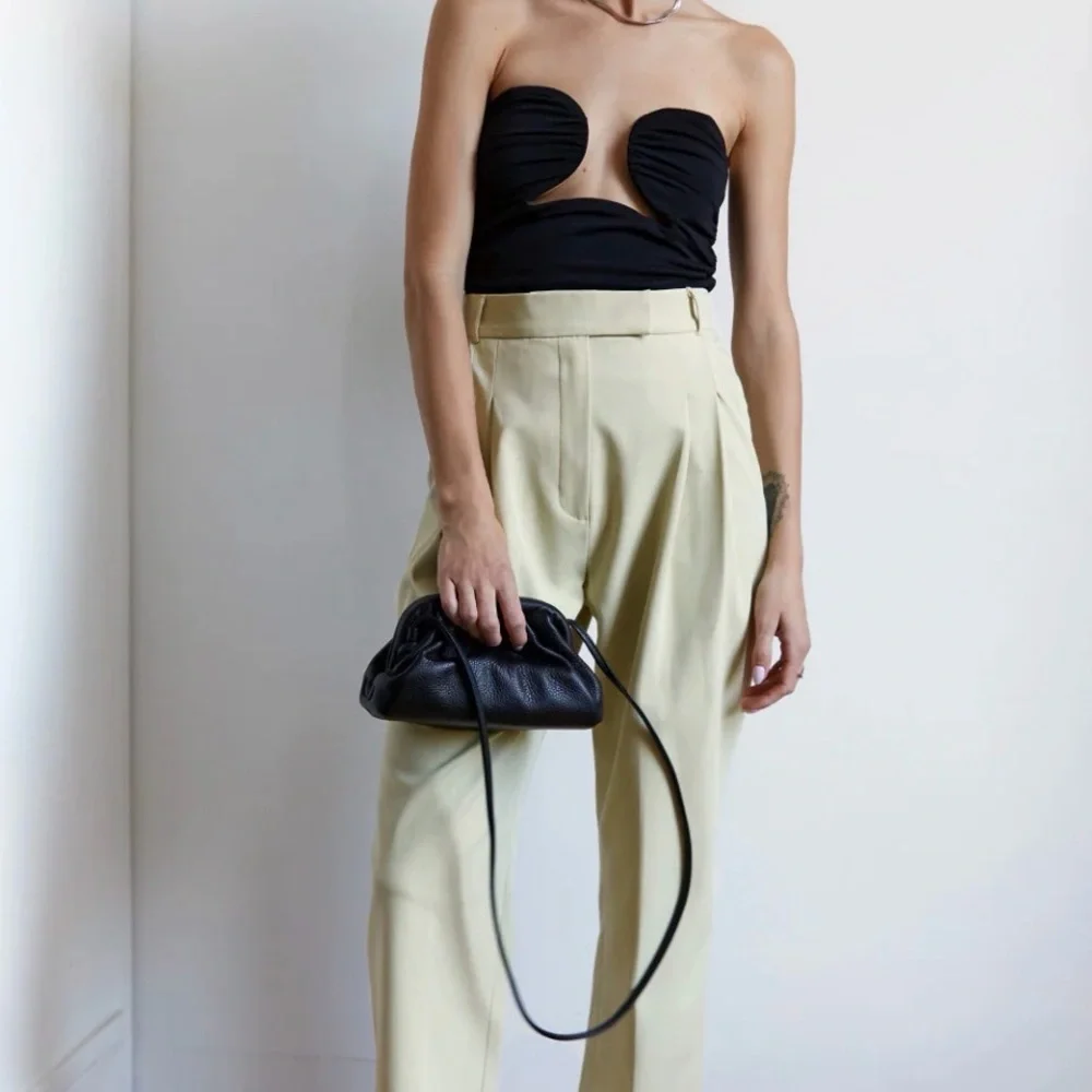 PIXIE MARKET DOMINIQUE BUSTIER TOP BLACK SIZE MEDIUM WITH TAGS - Picture 2 of 5